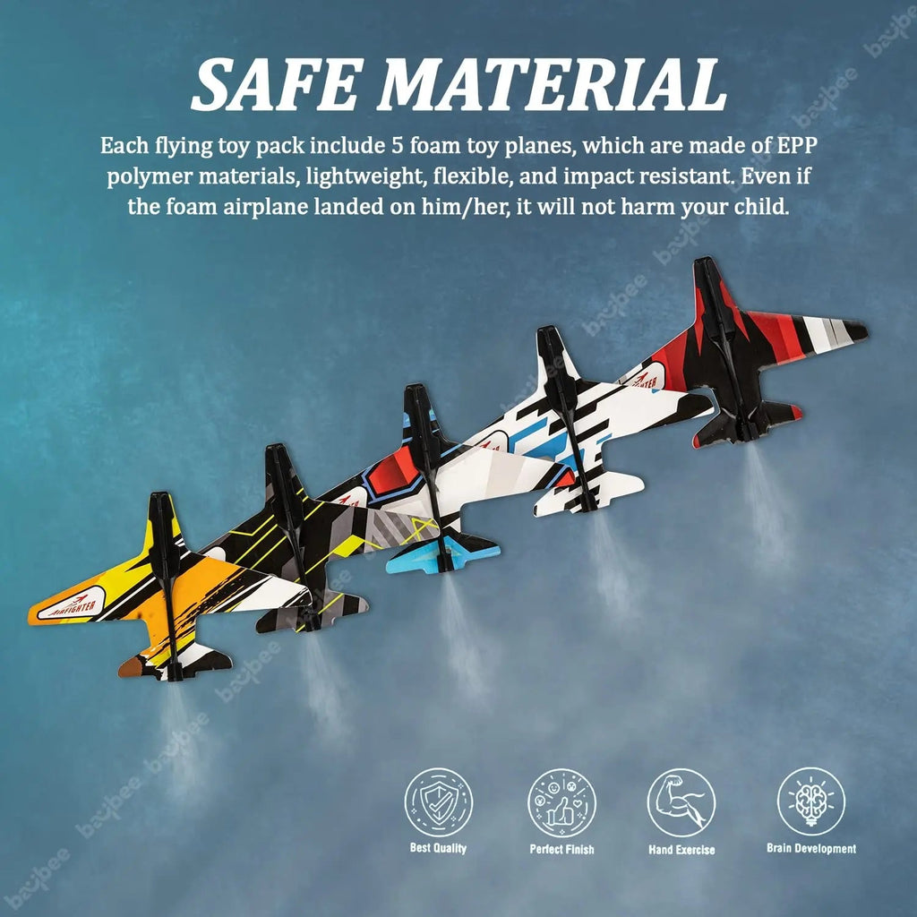 Baybee Airplane Launcher Toy Catapult Plane Gun with Foam Aircrafts Glider for Kids